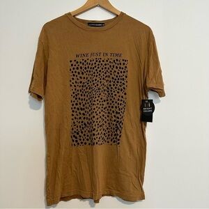 New lulusimonstudio wine just in time cheetah neutral tee